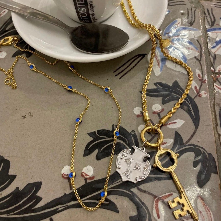 Mahi Latest Design Stylish Fashionable Chain Charm Choker Necklace for